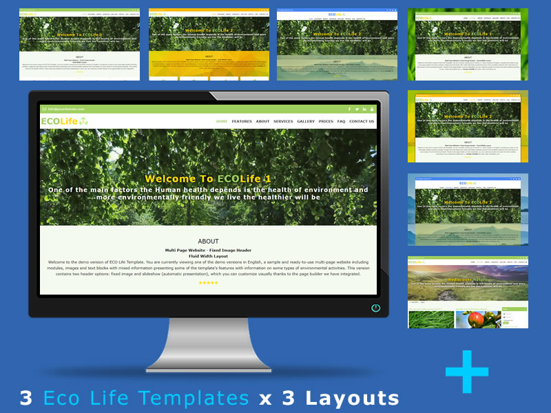 Template Pack Eco Life