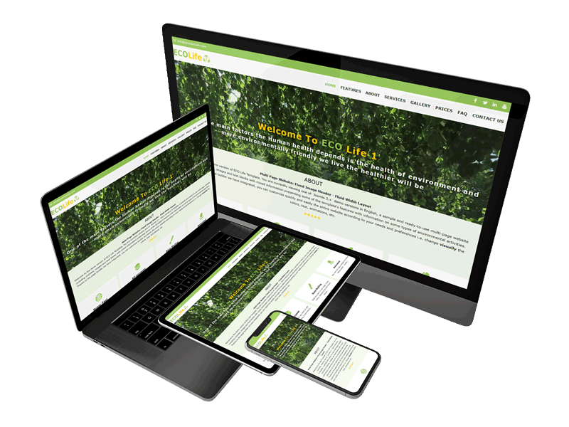 Eco Life 1 - Joomla 3.+ Website Template Fluid Layout